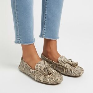 COACH SNAKE EMBOSSED TASSEL LOAFERS WOMEN'S SIZE 10